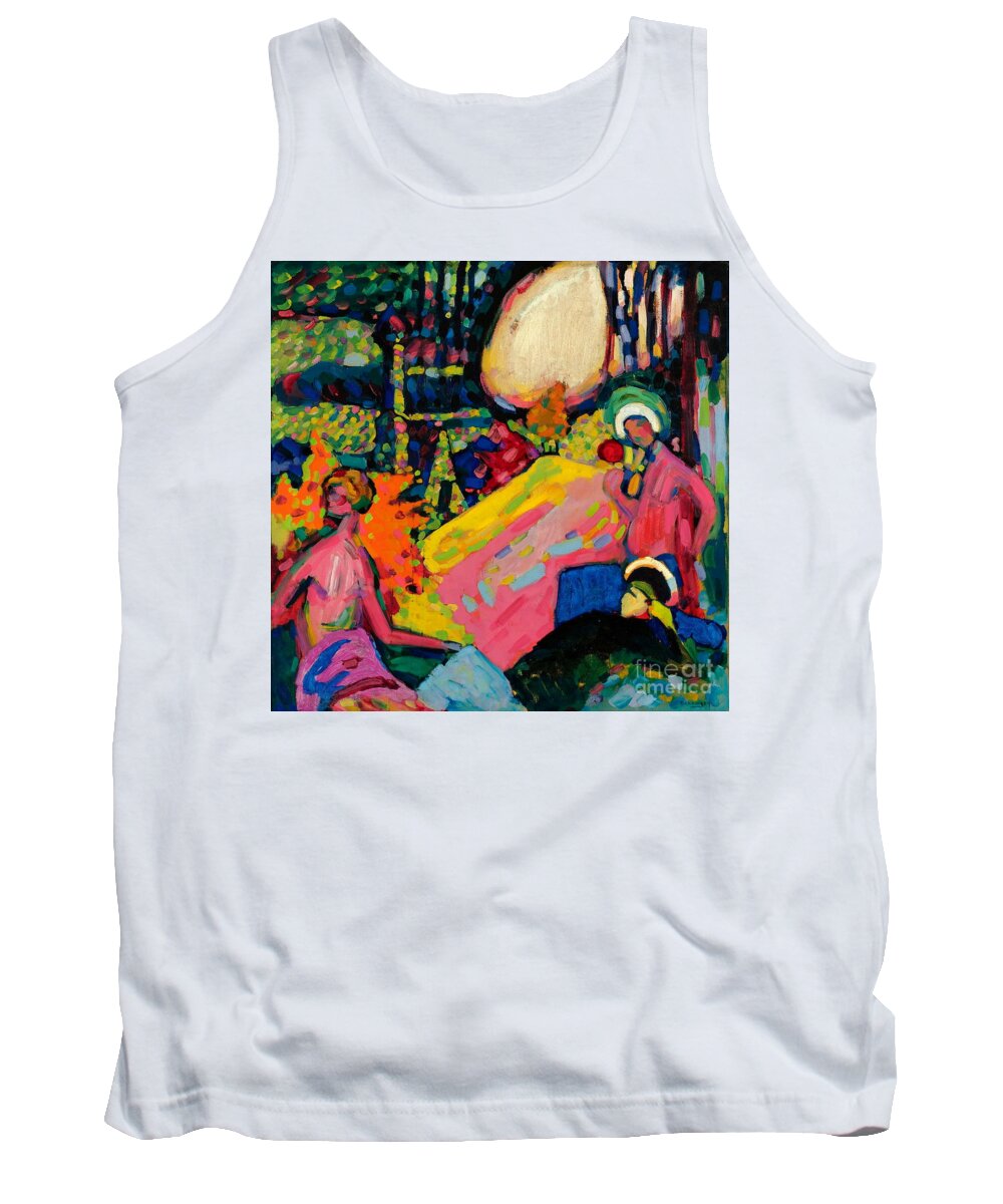 White Sound Tank Top featuring the painting White Sound 1908 by Wassily Kandinsky