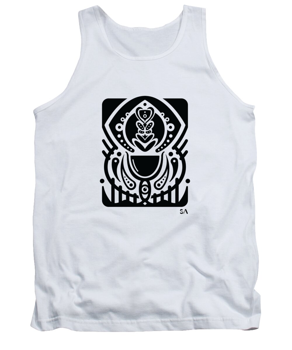 Black And White Tank Top featuring the digital art Wine by Silvio Ary Cavalcante