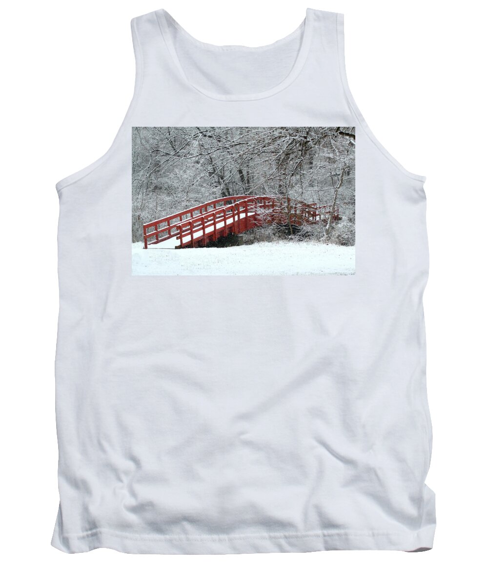 Red Tank Top featuring the photograph Winter Solitude by Lens Art Photography By Larry Trager