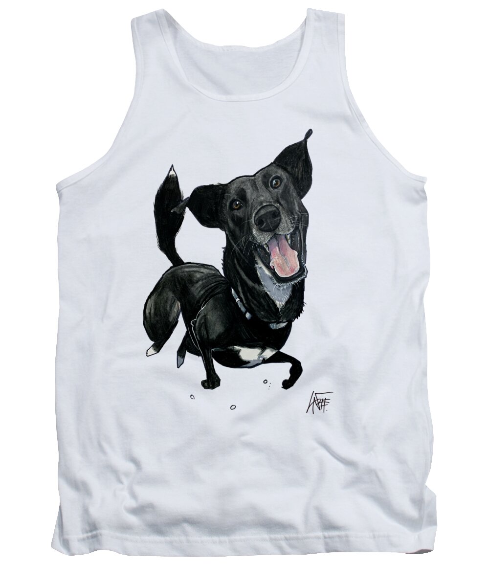 Wrobel Tank Top featuring the drawing Wrobel 5282 by Canine Caricatures By John LaFree