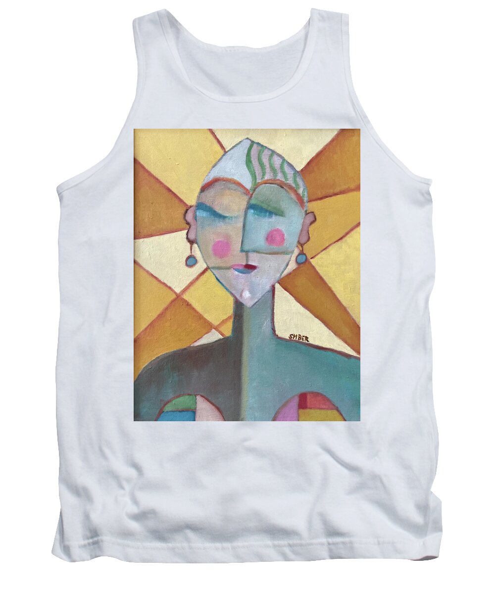Abstract Tank Top featuring the painting Your Majesty by Kathy Stiber
