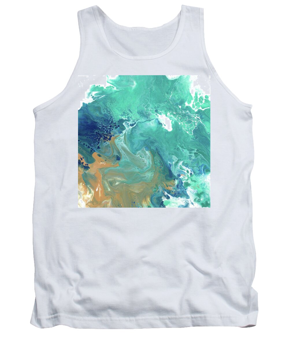 Ocean Tank Top featuring the painting Zuma Beach by Katy Bishop