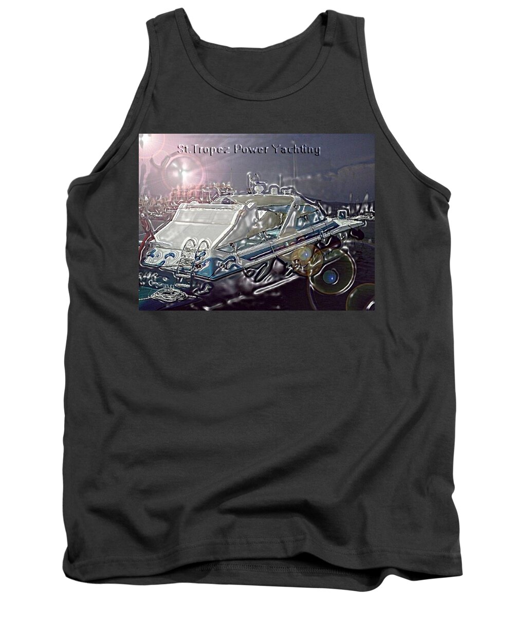 Yacht Tank Top featuring the digital art Yacht Art by Rogerio Mariani