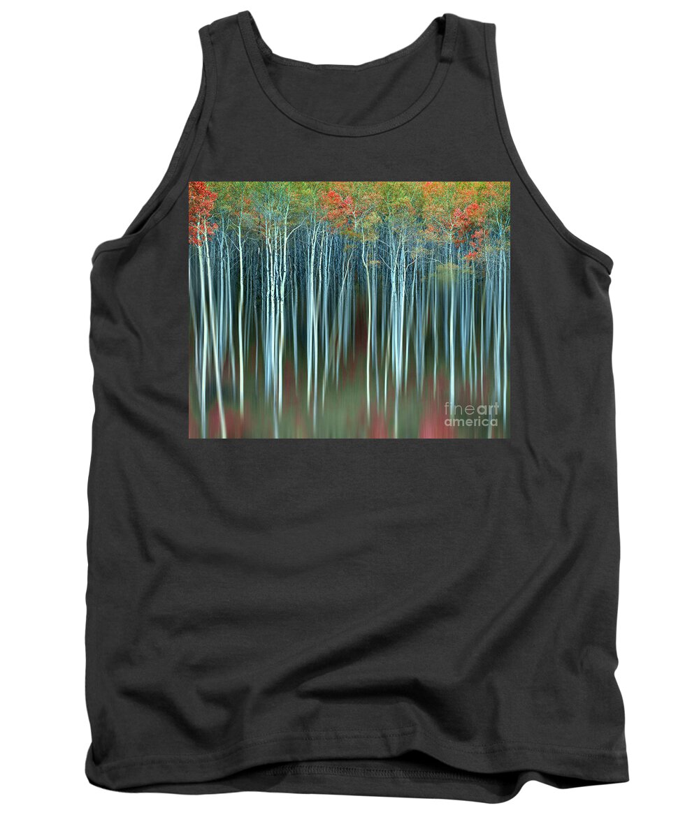 Abstract Tank Top featuring the photograph Army of Trees #1 by Edmund Nagele FRPS