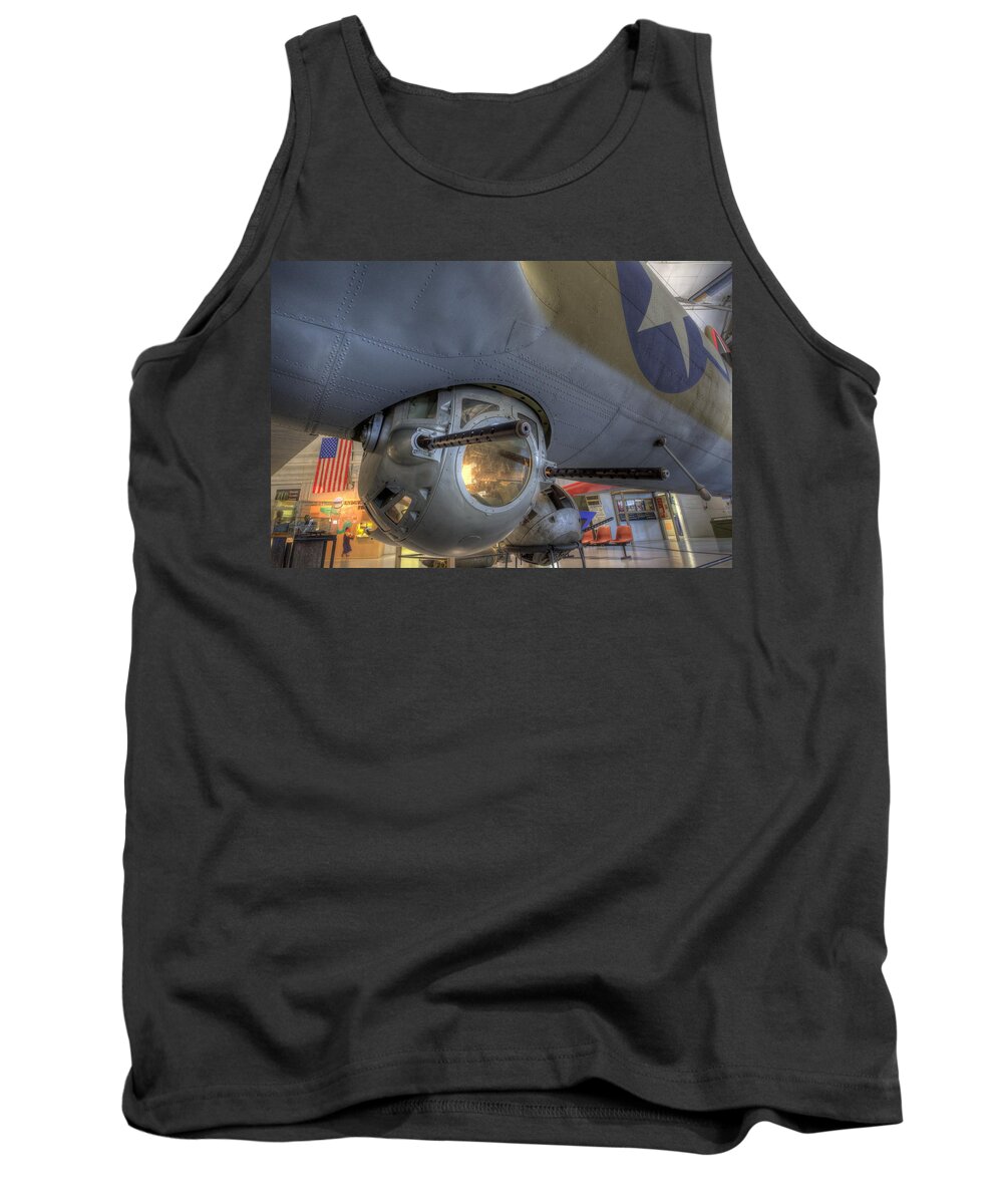 Boeing Tank Top featuring the photograph B-17 ball turret #1 by David Dufresne