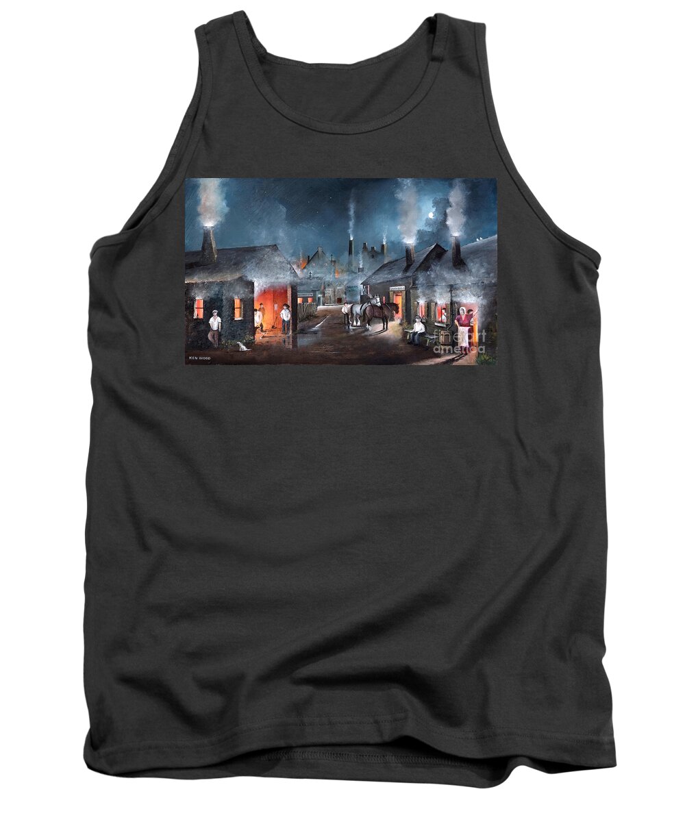 England Tank Top featuring the painting Chains And Nails In Cradley - England by Ken Wood