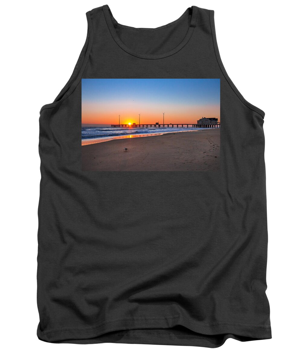 Jennettes Pier Tank Top featuring the photograph Jennettes Pier #2 by Mary Almond