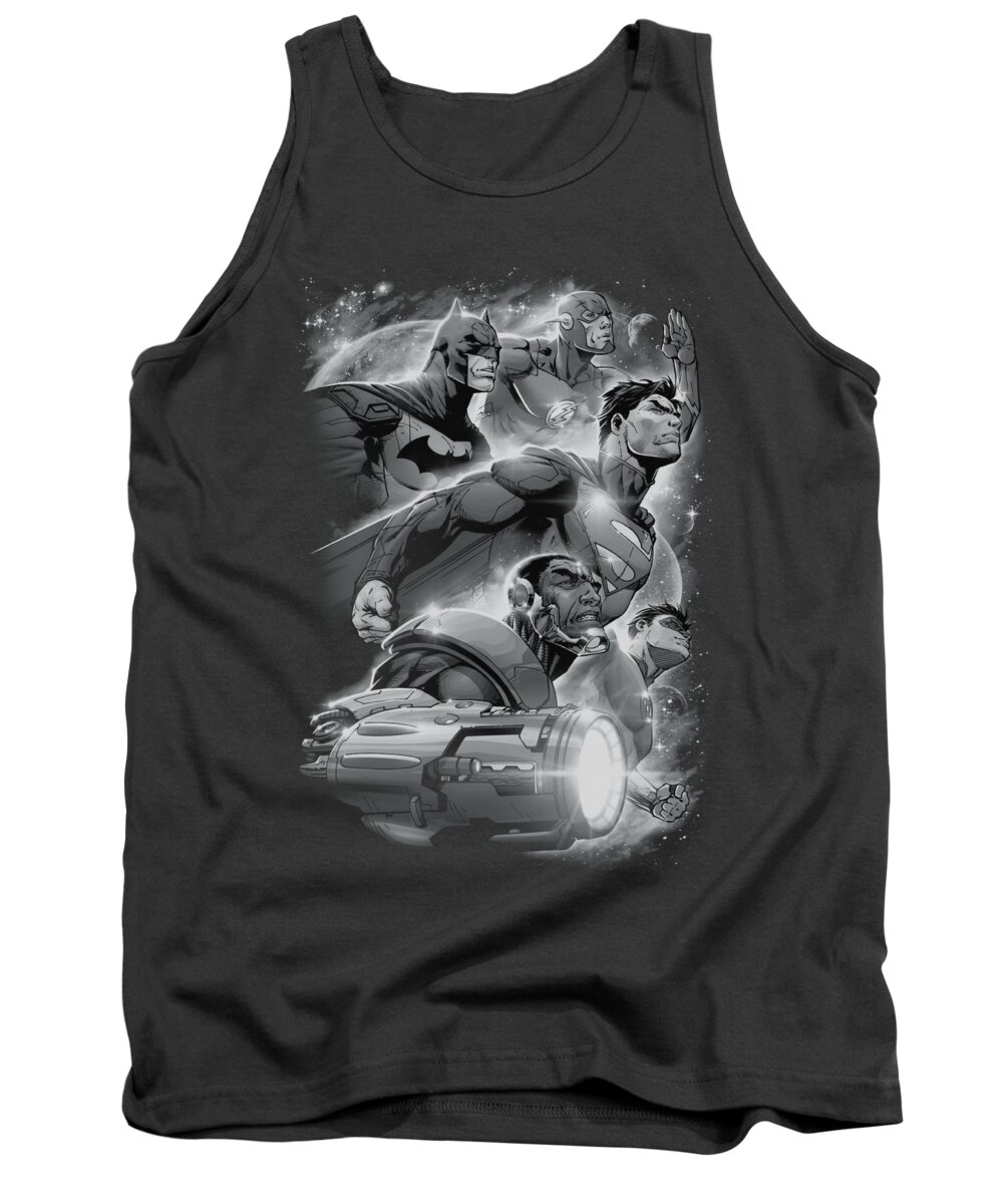 Justice League Of America Tank Top featuring the digital art Jla - Atmospheric by Brand A