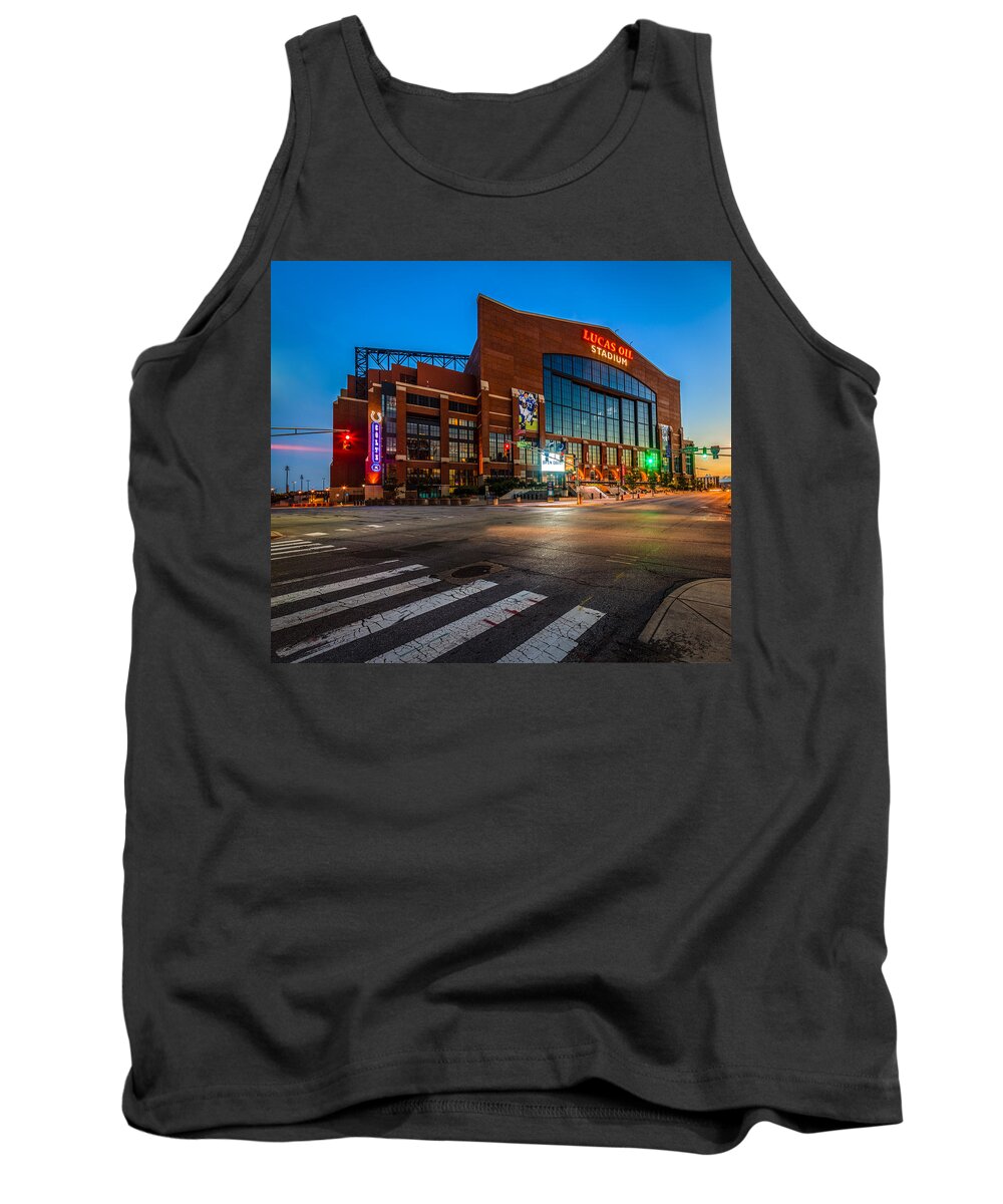 America Tank Top featuring the photograph Lucas Oil Stadium #1 by Alexey Stiop