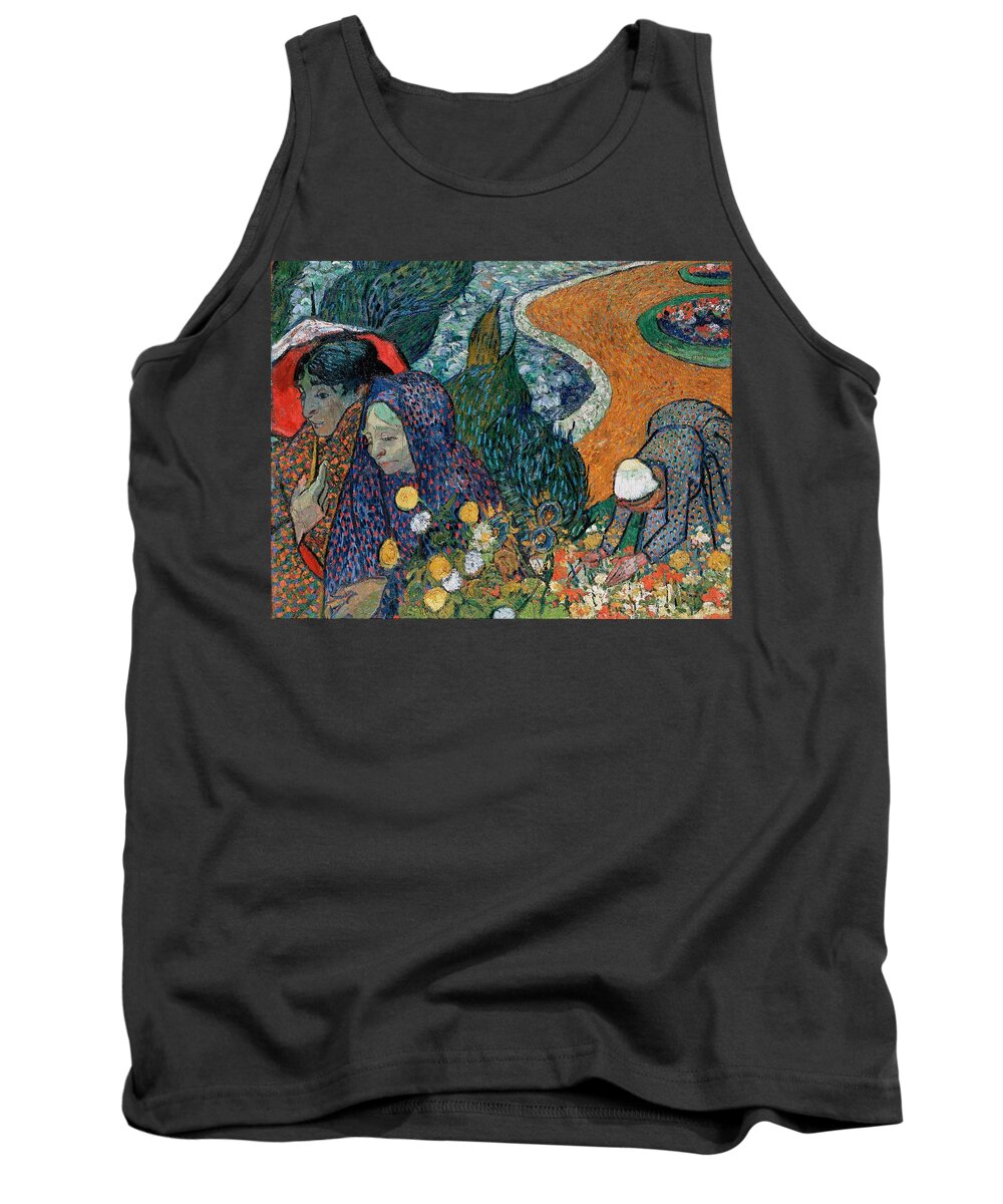 1888 Tank Top featuring the painting Memory of the Garden at Etten #1 by Vincent van Gogh