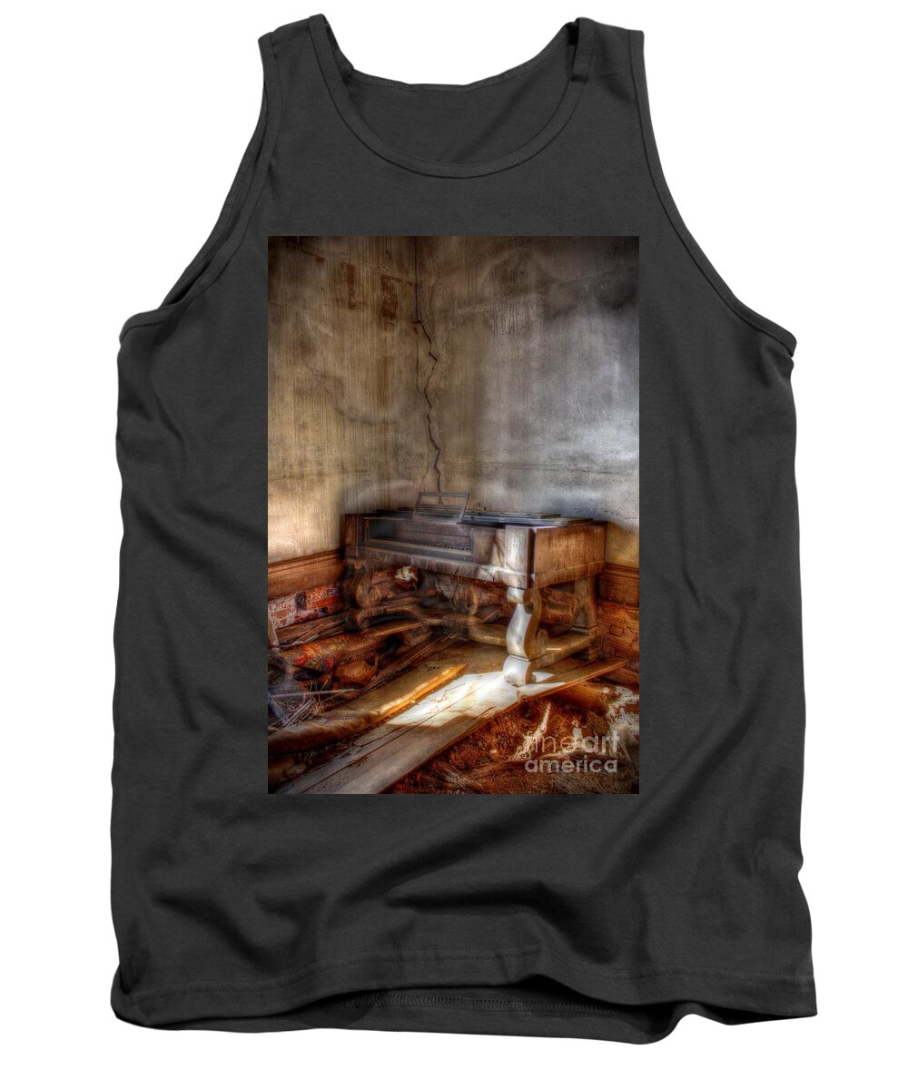 House Tank Top featuring the digital art Silenced Song #1 by Dan Stone