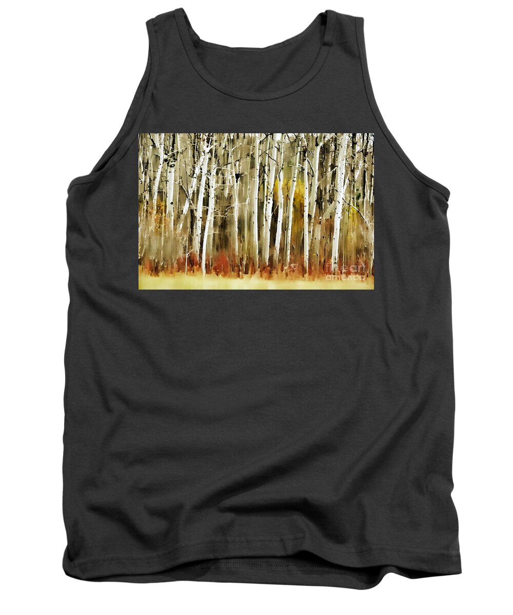 Birch Tank Top featuring the photograph The Birches by Andrea Kollo