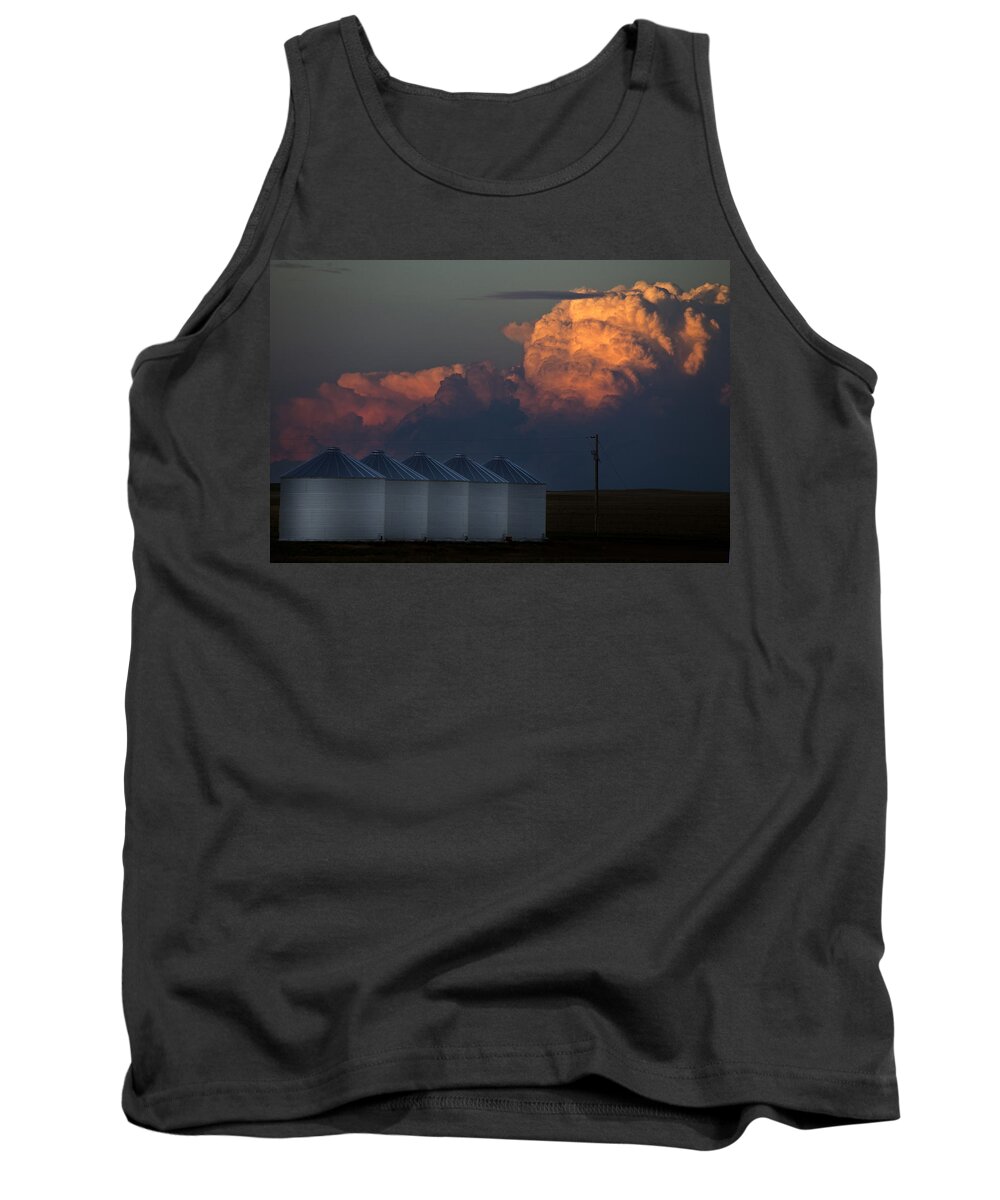 Storm Tank Top featuring the photograph Prairie Storm Clouds #12 by Mark Duffy