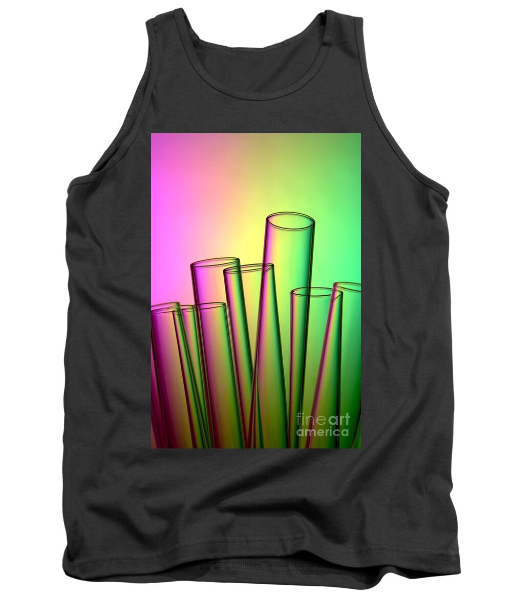 Test Tank Top featuring the photograph Laboratory Test Tubes in Science Research Lab #16 by Science Research Lab