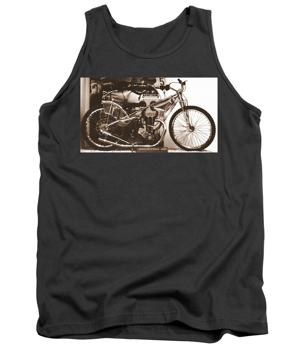 Speedway Tank Top featuring the photograph 1950 Rotrax-Jap by Guy Pettingell