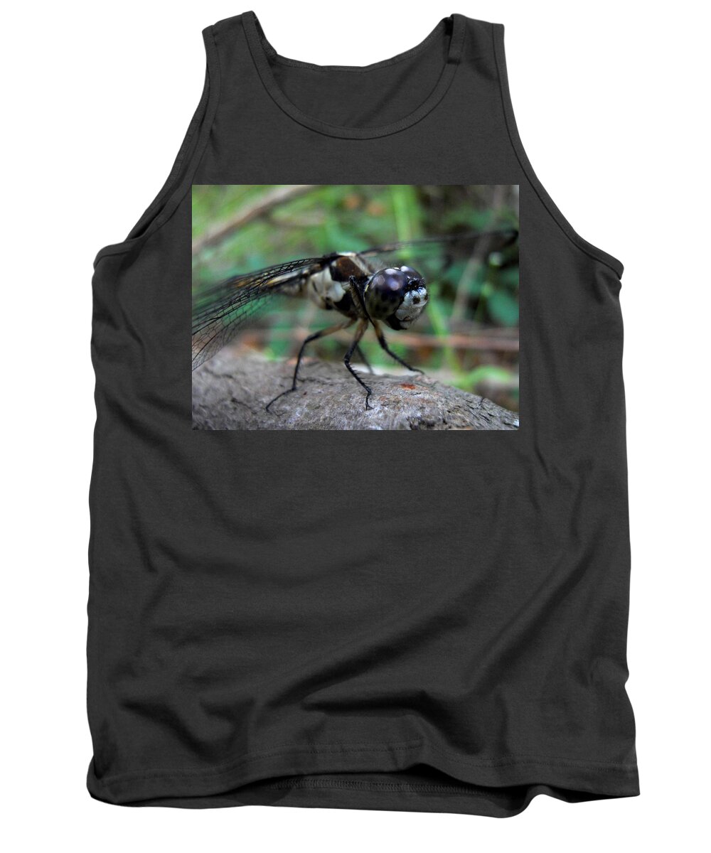 Dragonfly Tank Top featuring the photograph Eye See You #2 by Maggy Marsh