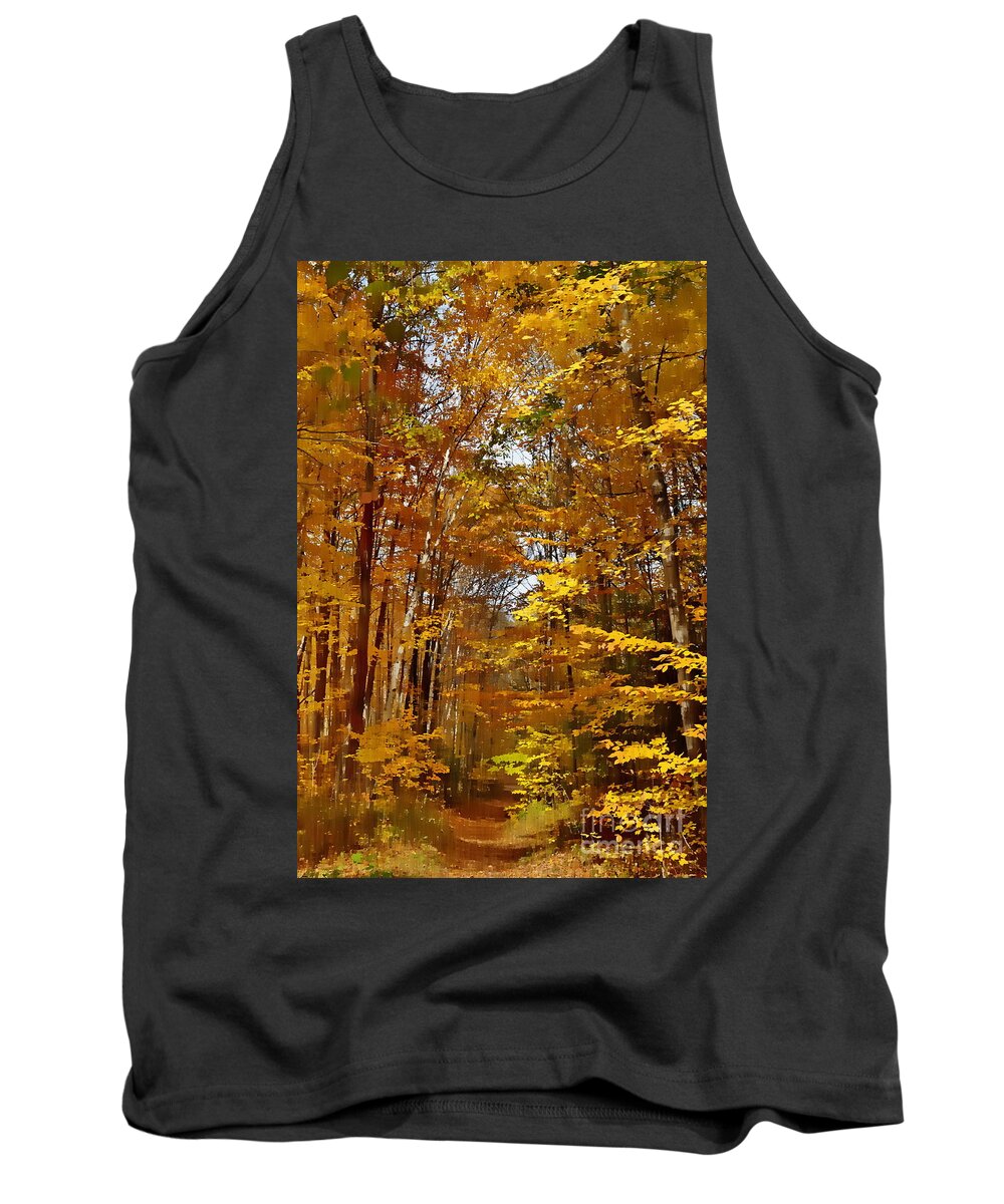 Autumn Tank Top featuring the photograph Golden Autumn #2 by Andrea Kollo