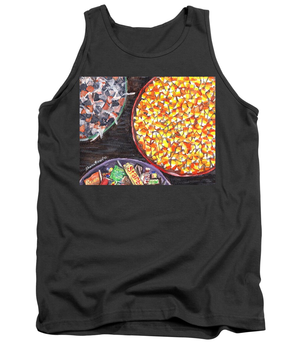 Halloween Tank Top featuring the painting Halloween Candy #2 by Shana Rowe Jackson