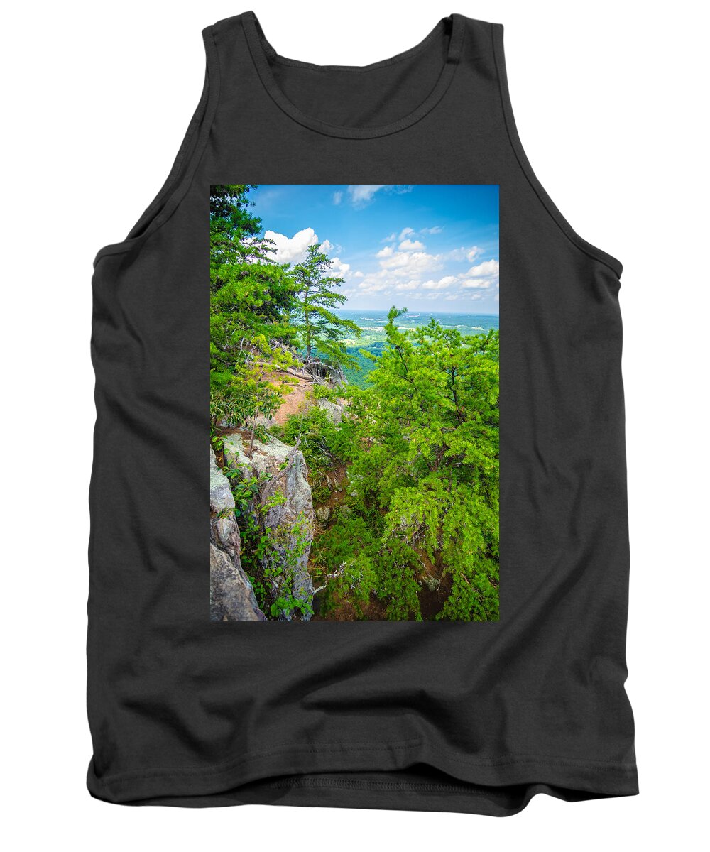 Aerial Tank Top featuring the photograph Beautiful Aerial Landscape Views From Crowders Mountain North Ca #3 by Alex Grichenko