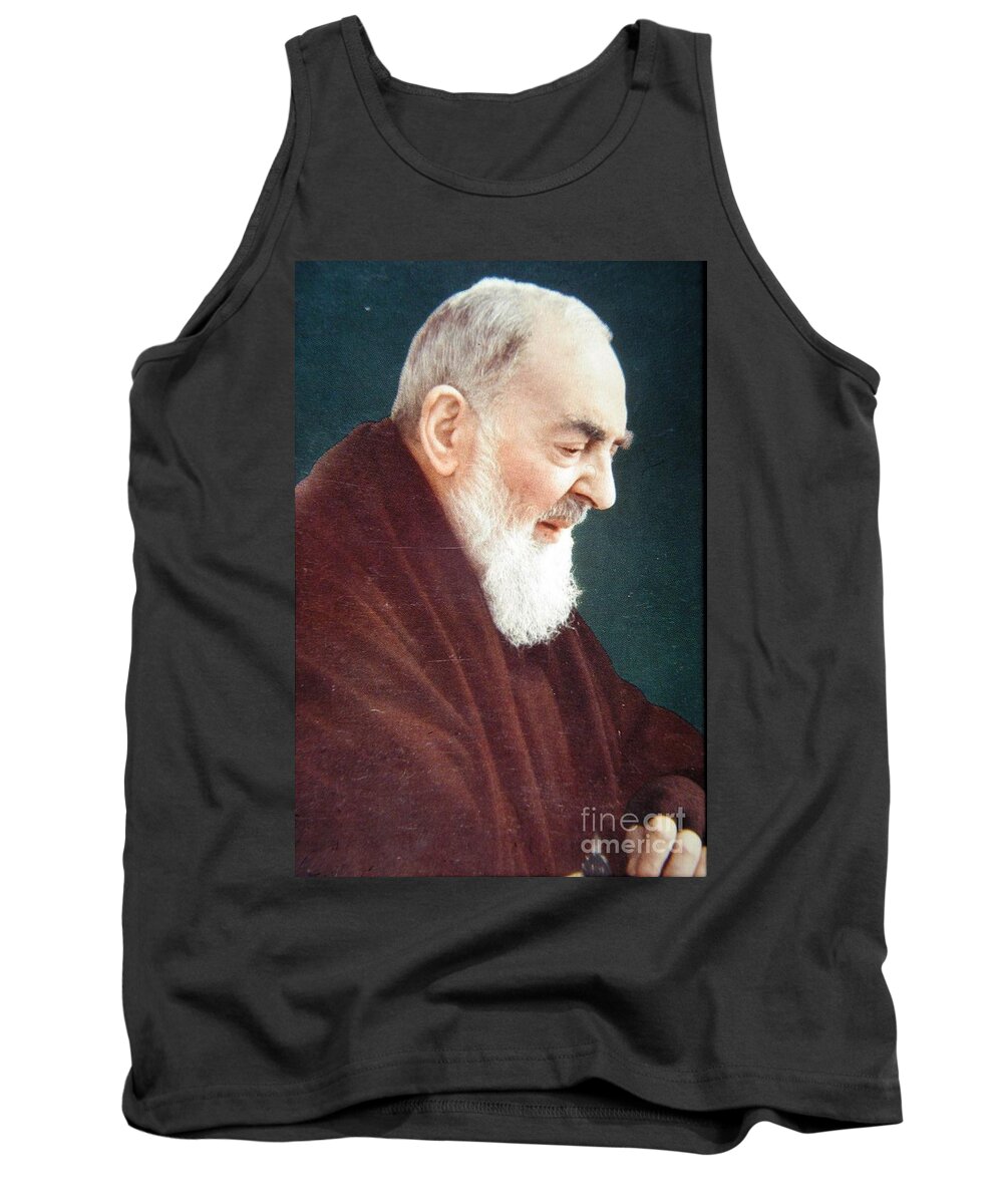 Prayer Tank Top featuring the photograph Padre Pio #3 by Archangelus Gallery