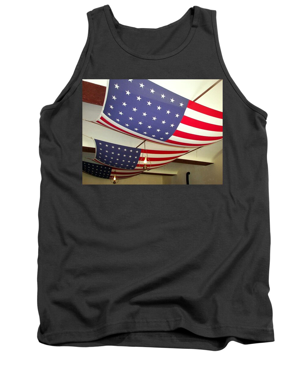 American Tank Top featuring the photograph 35 Stars by Pamela Hyde Wilson