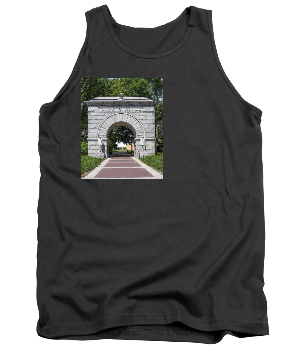 Badger Tank Top featuring the photograph Camp Randall - Madison #6 by Steven Ralser