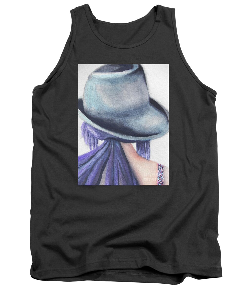 Fine Art Painting Tank Top featuring the painting What Lies Ahead Series #5 by Chrisann Ellis