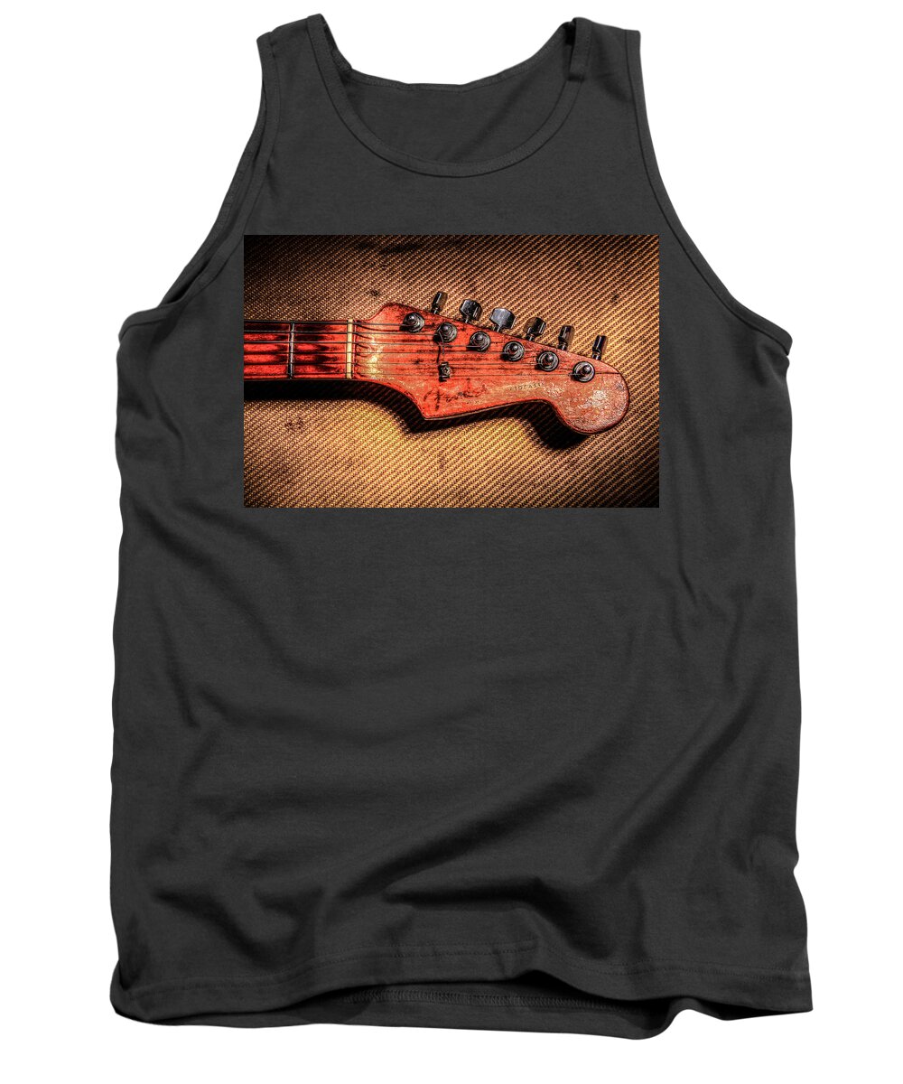 1956 Tank Top featuring the photograph '56 Stratocaster #56 by Ray Congrove