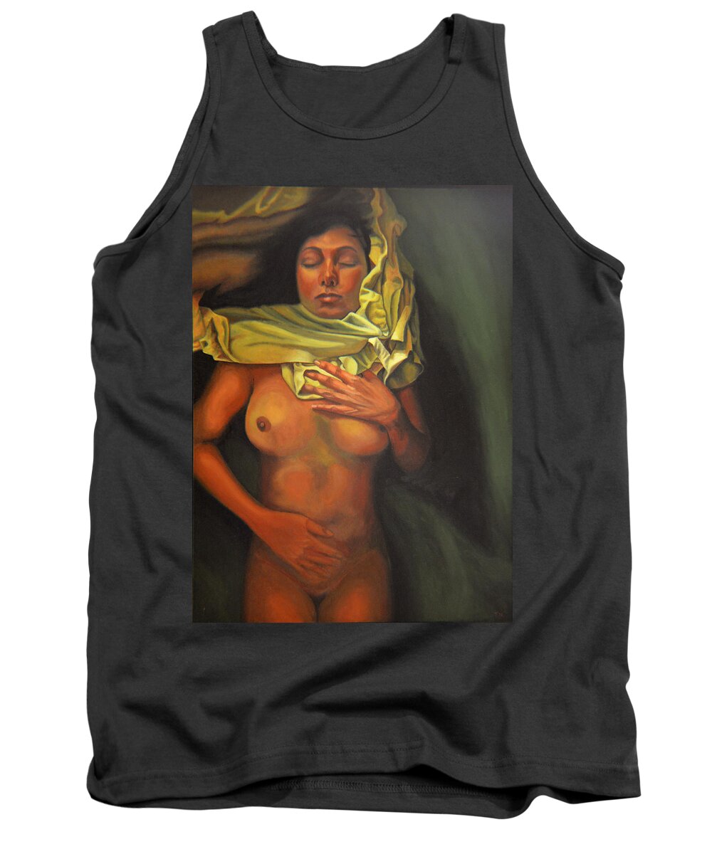 Sexual Tank Top featuring the painting 7 30 A.m. by Thu Nguyen