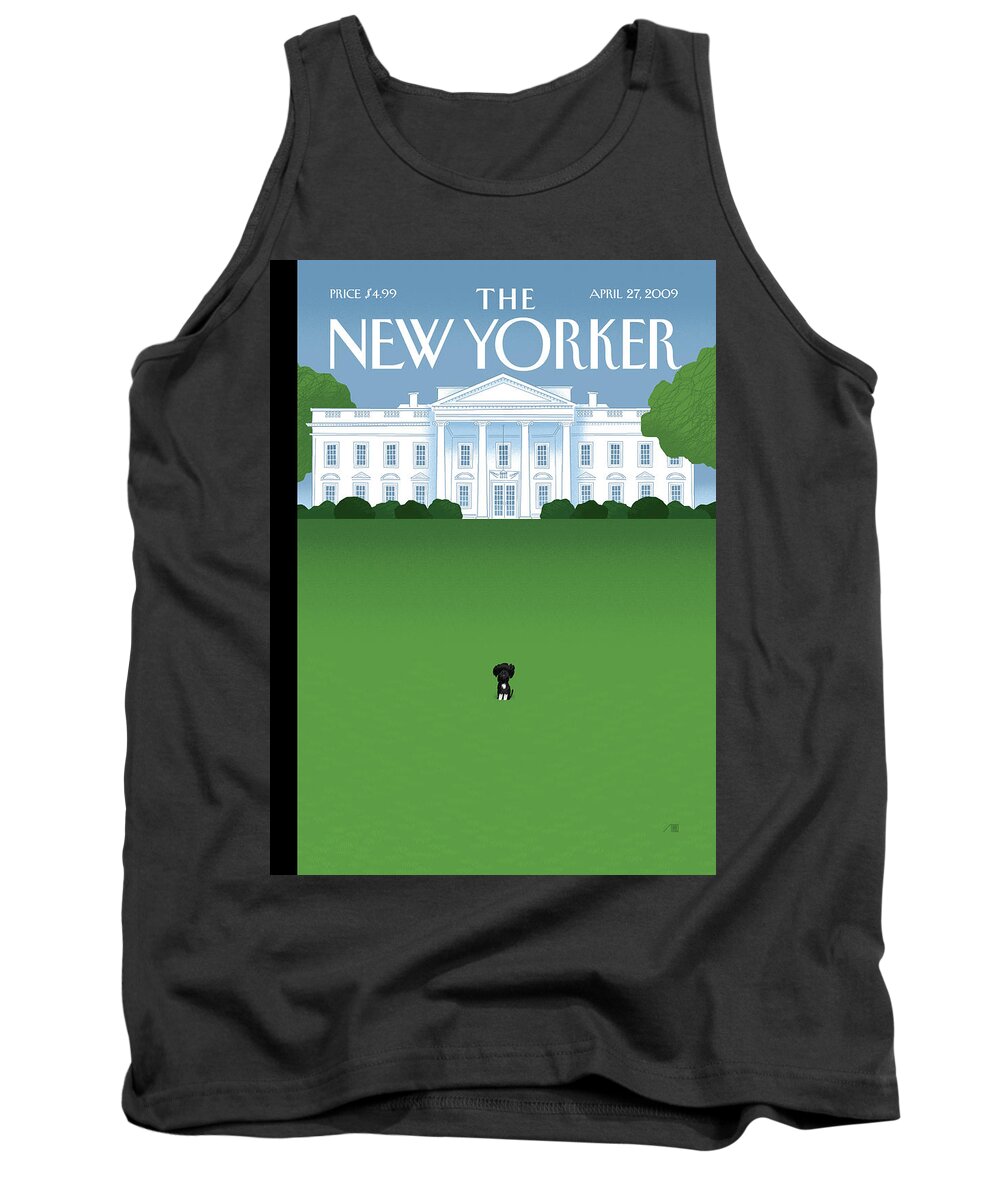 Obama Tank Top featuring the painting Bo by Bob Staake