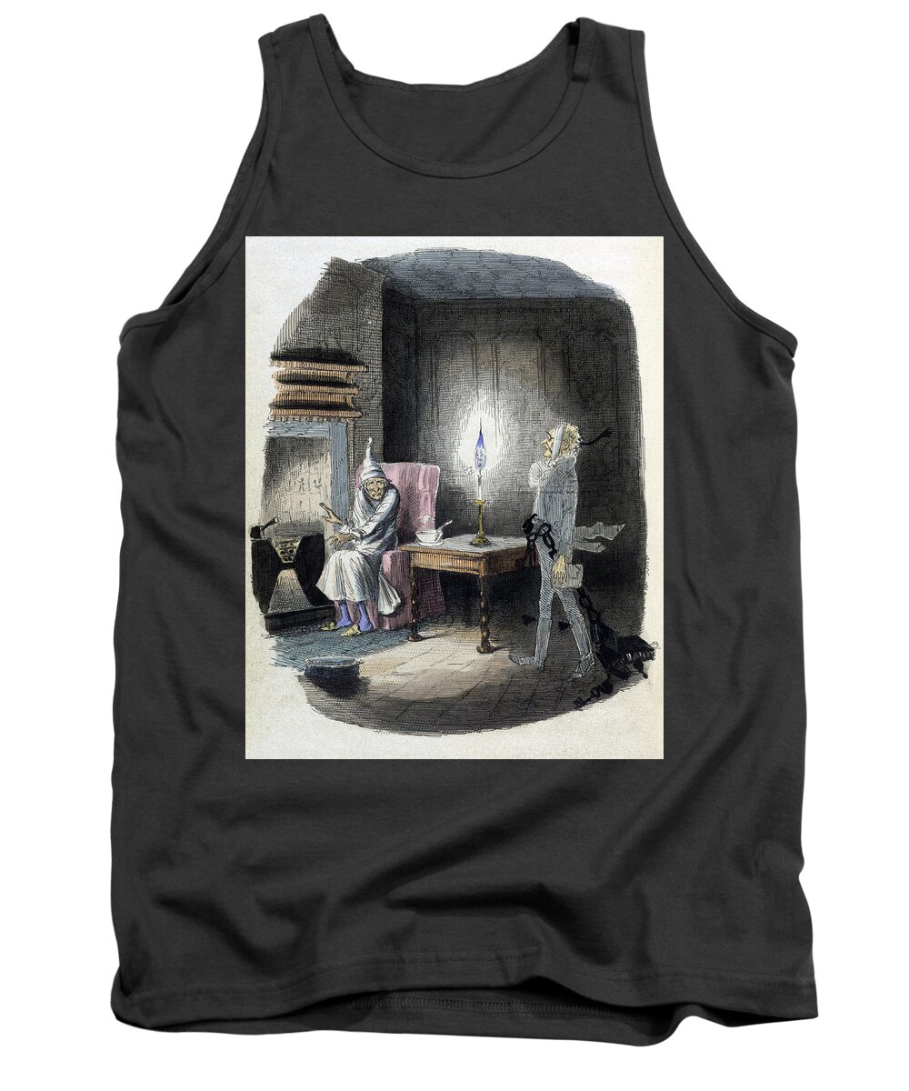 Literature Tank Top featuring the photograph A Christmas Carol, Marleys Ghost, 1843 by British Library