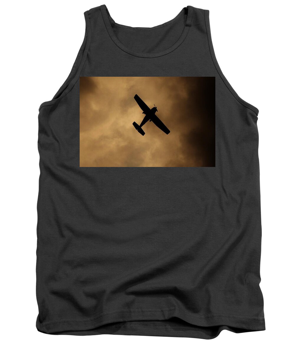 Airplane Tank Top featuring the photograph A dance in the clouds by Jessica S