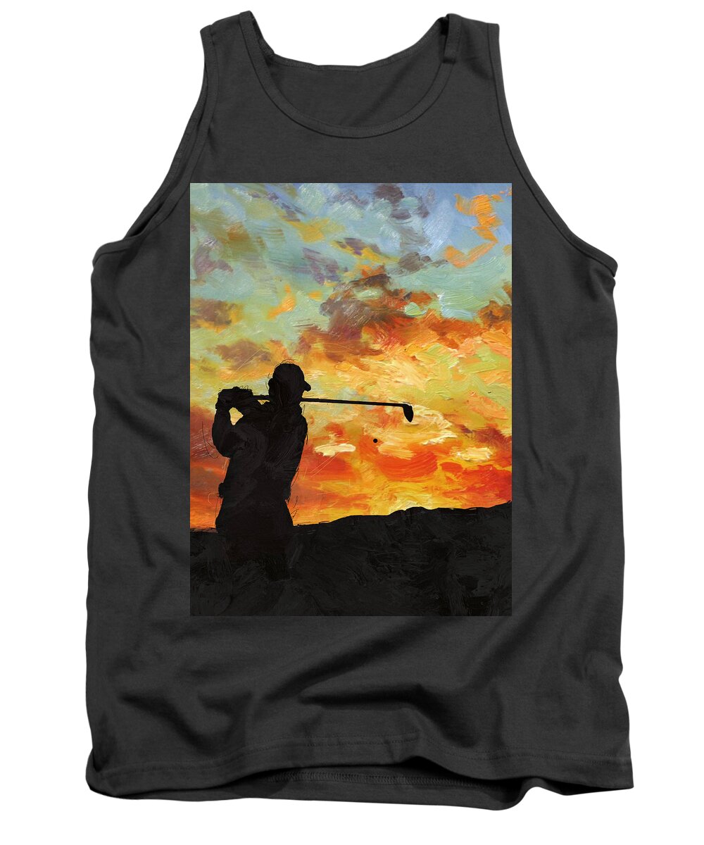 Sports Tank Top featuring the painting A new dawn by Catf