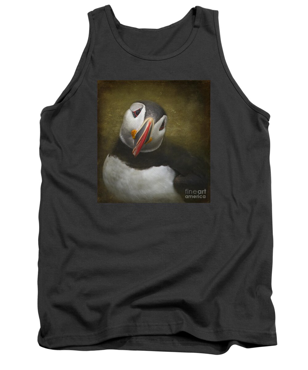 Festblues Tank Top featuring the photograph A Portrait of the Clown of the Sea by Nina Stavlund