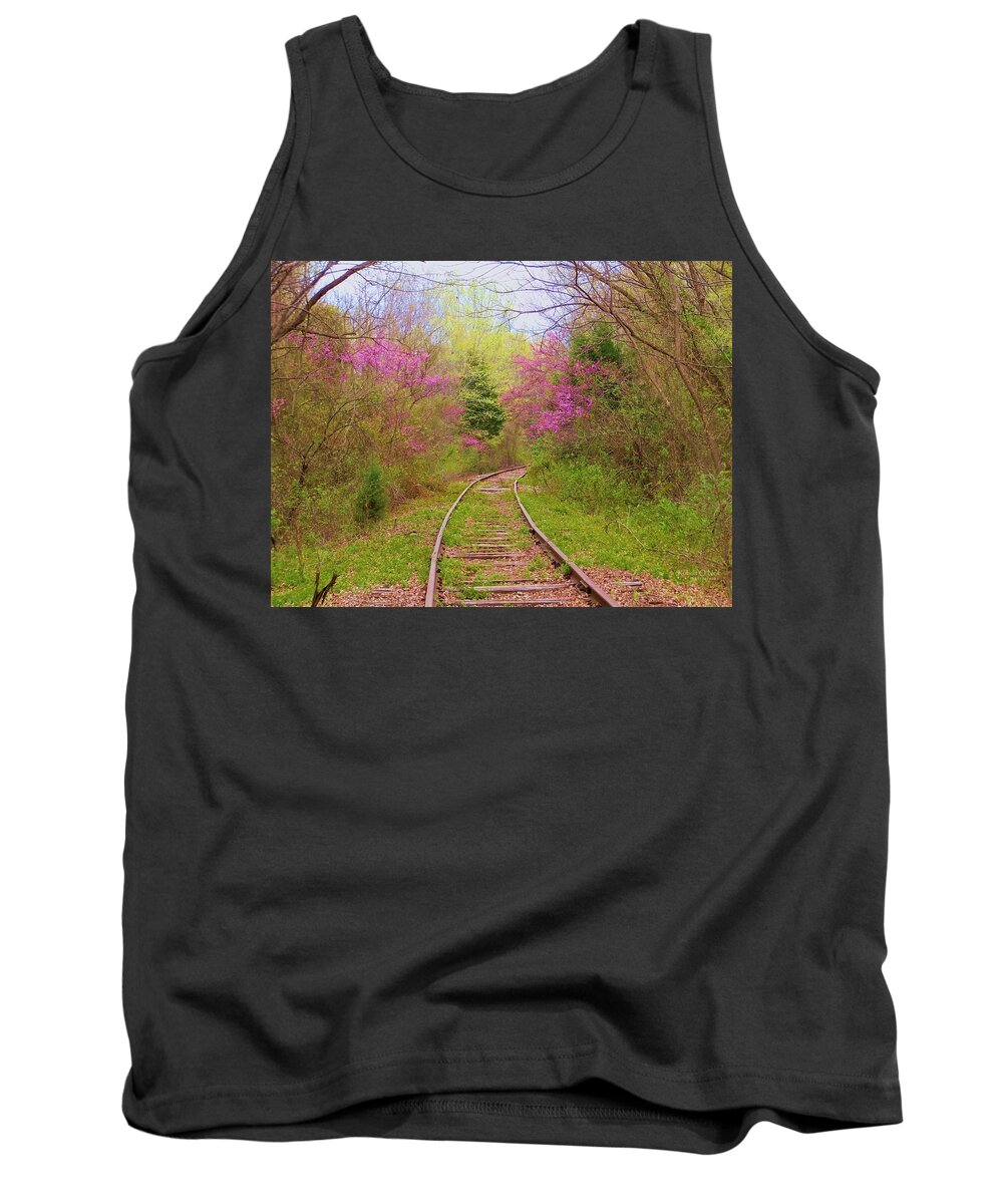 Railroad Tank Top featuring the photograph Abandoned #1 by Robert ONeil
