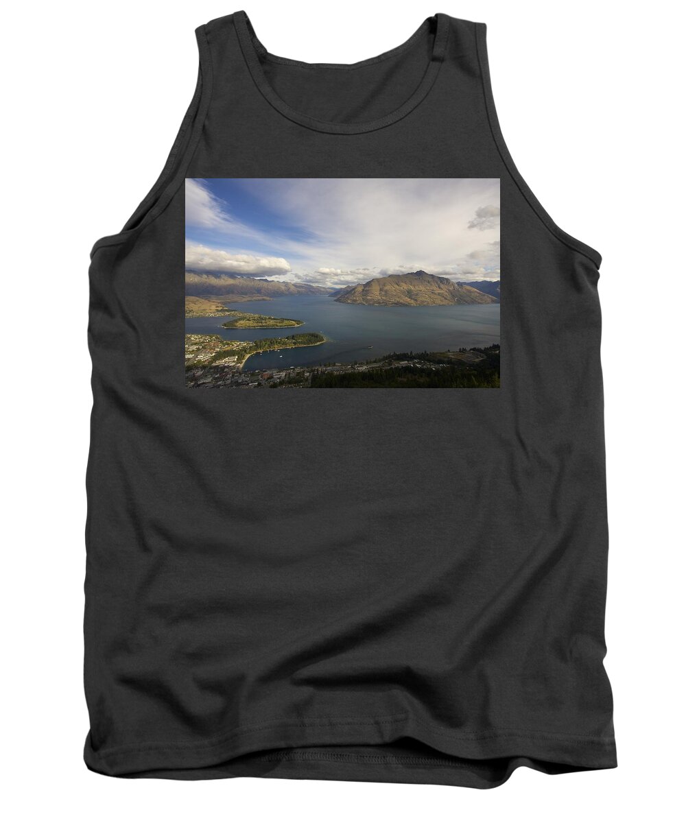 New Zealand Tank Top featuring the photograph Above Queenstown #2 by Stuart Litoff