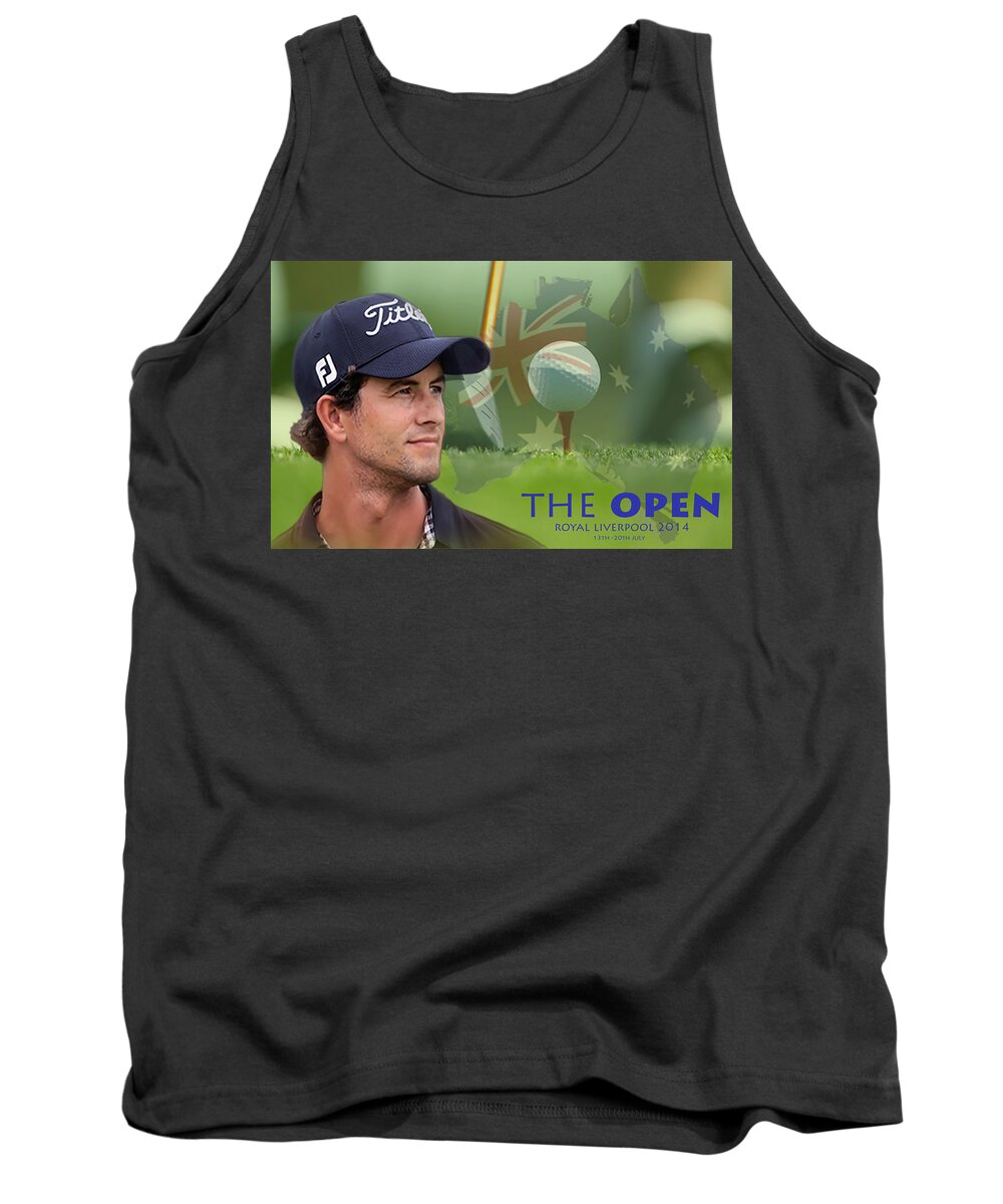 Golf Tank Top featuring the photograph Adam Scott by Spikey Mouse Photography