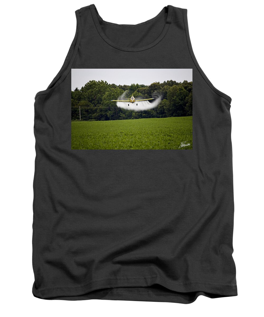 Ag Tank Top featuring the photograph Air Tractor by David Zarecor