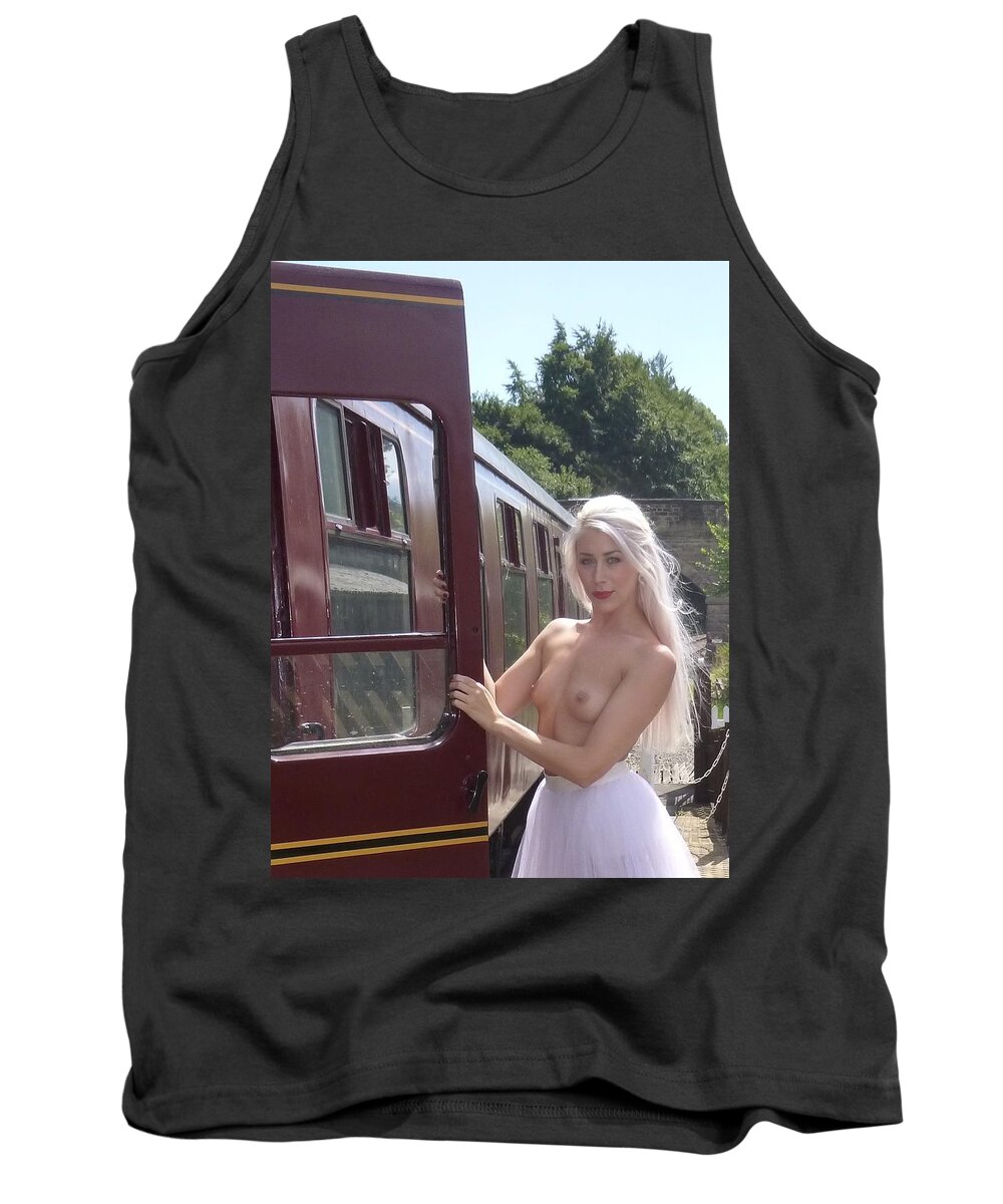 Naked Tank Top featuring the photograph All Aboard by Asa Jones