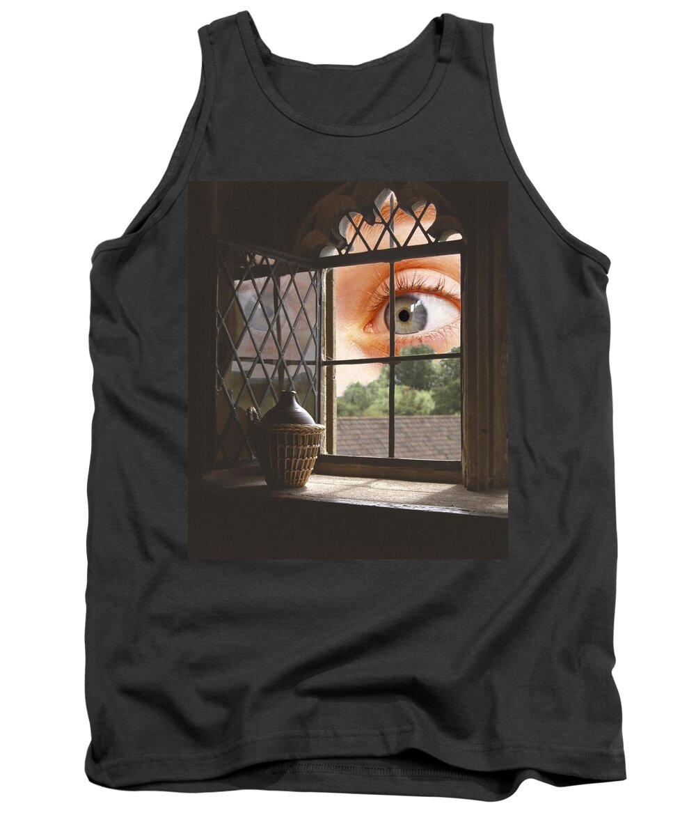 Eye Tank Top featuring the photograph All seeing by Ron Harpham