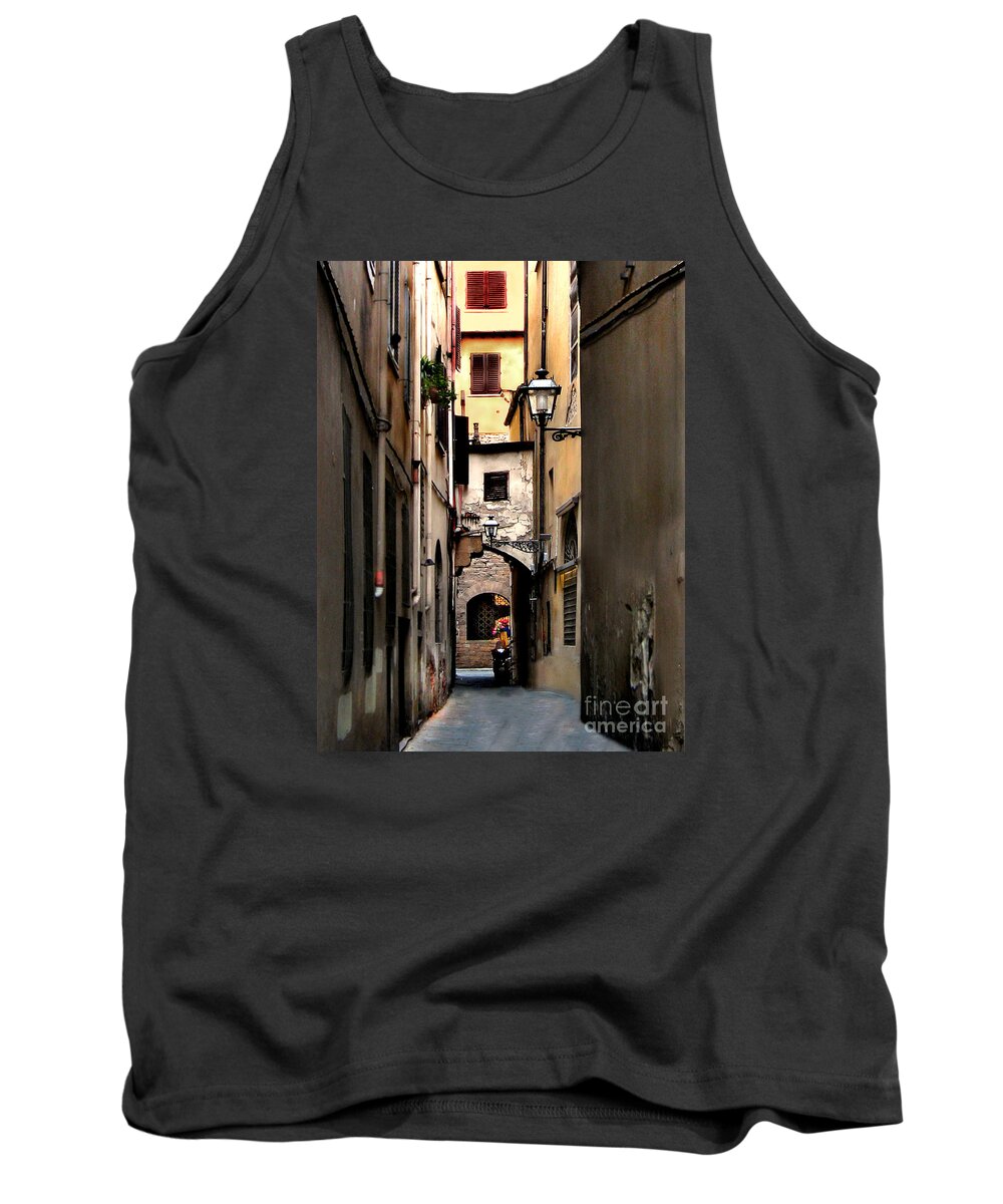 Florence Tank Top featuring the photograph Alley in Florence 1 by Jennie Breeze
