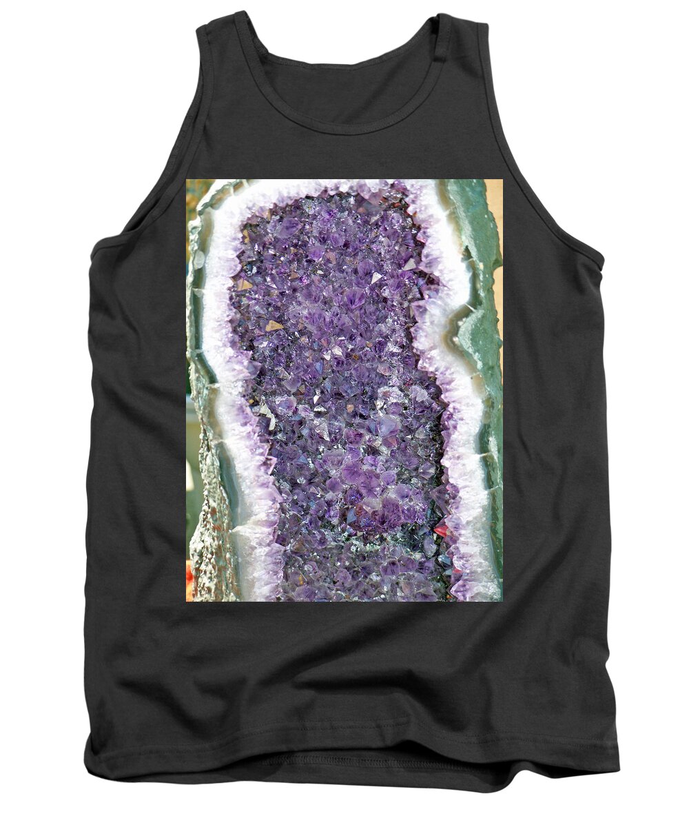 Purple Tank Top featuring the photograph Amethyst Geode by Tikvah's Hope