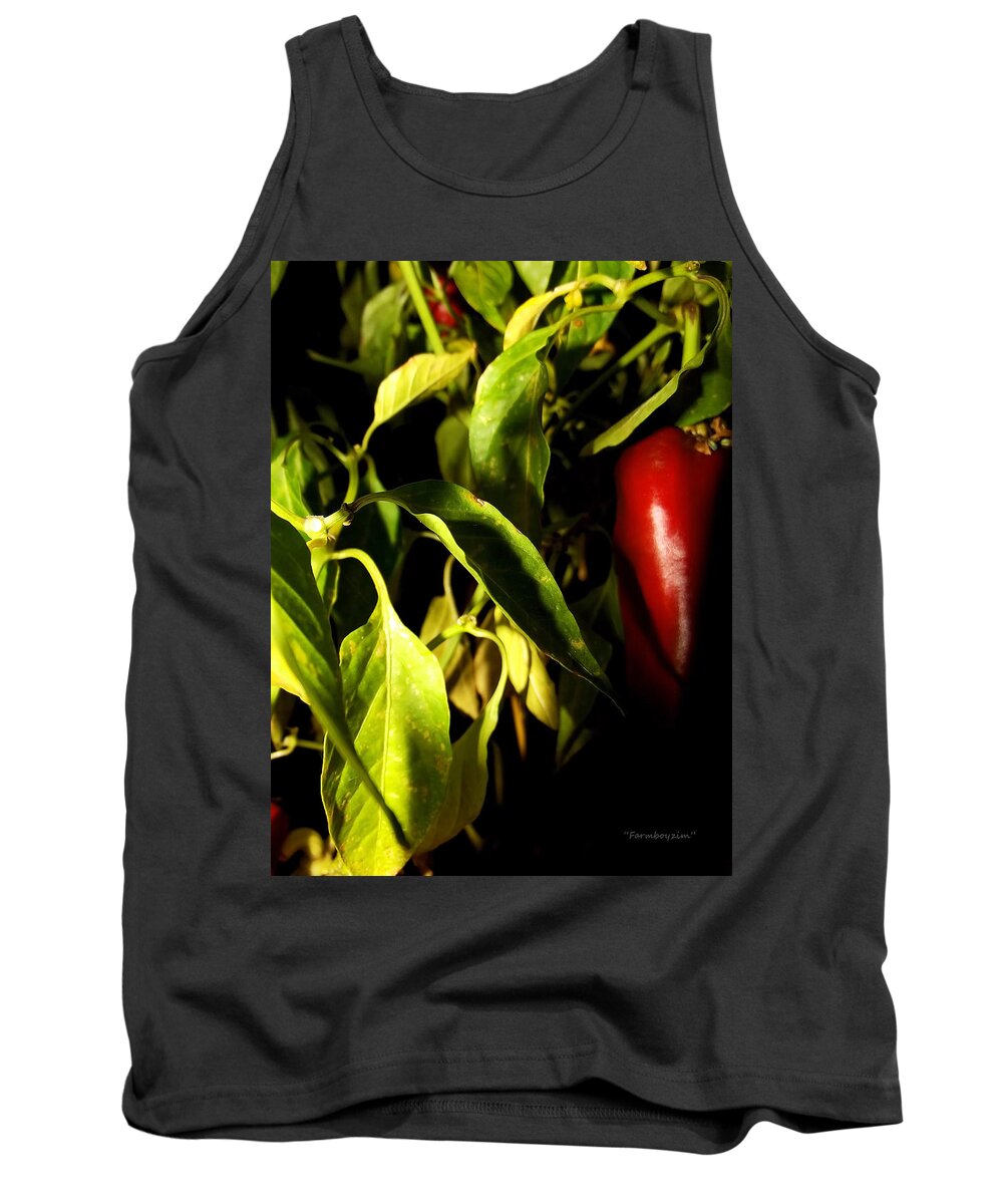 Floral Tank Top featuring the photograph Anaheim Pepper by Harold Zimmer