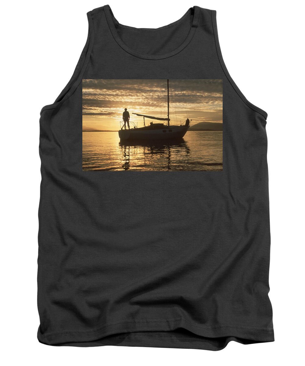 Boats Tank Top featuring the photograph Anchored by Mark Alan Perry