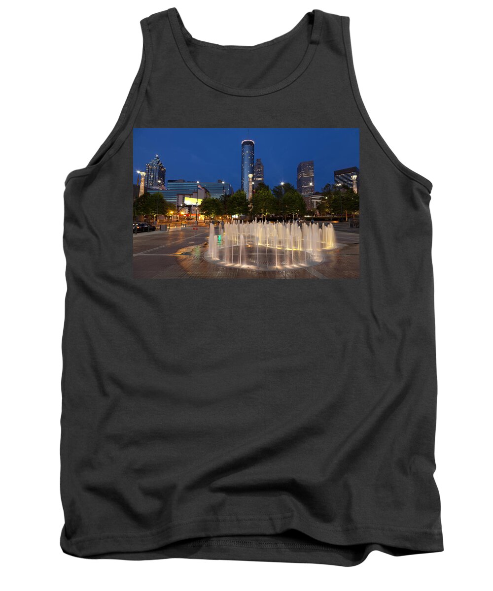 City Tank Top featuring the photograph Atlanta by Night by Alexey Stiop