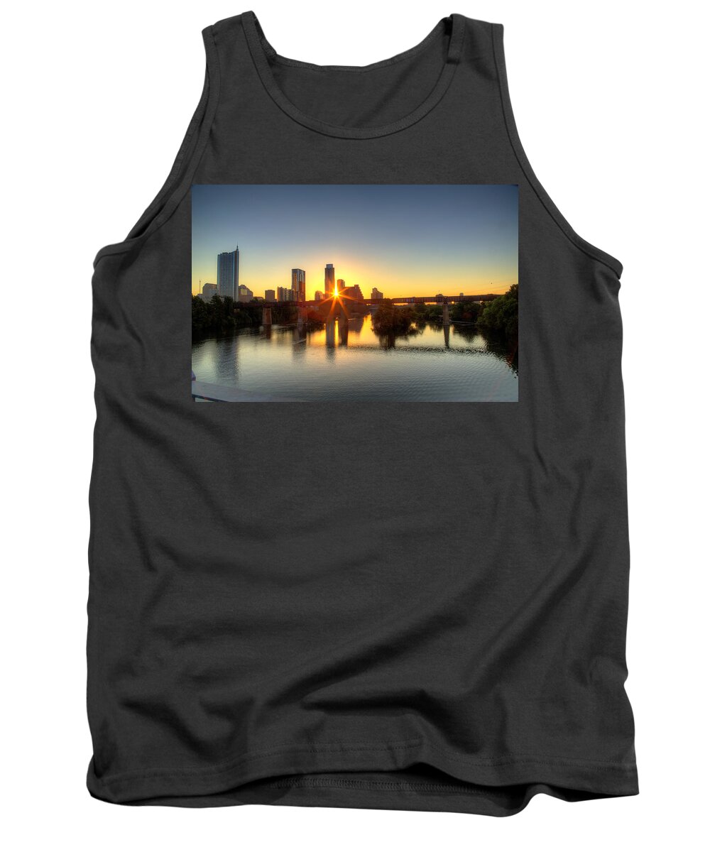Austin Tank Top featuring the photograph Austin Sunrise by Dave Files