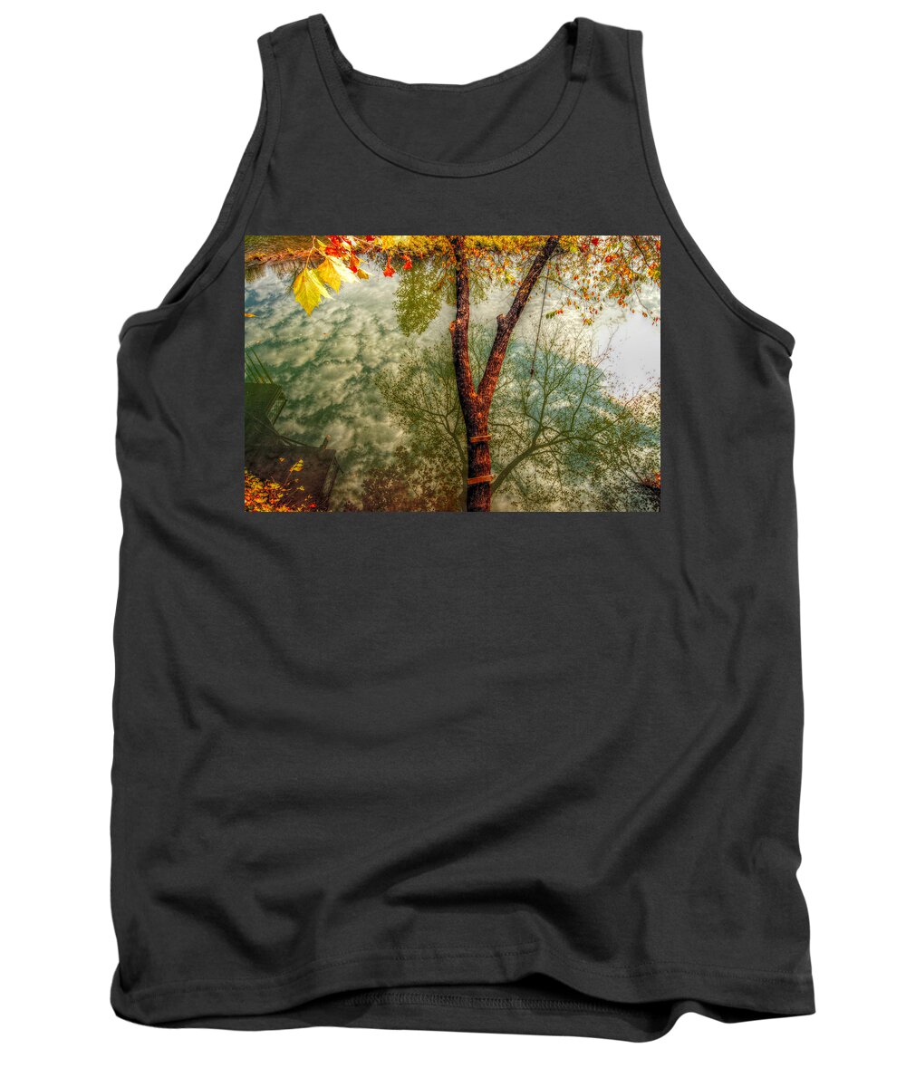 Lautumn Tank Top featuring the photograph Autumn Reflection by Peggy Franz