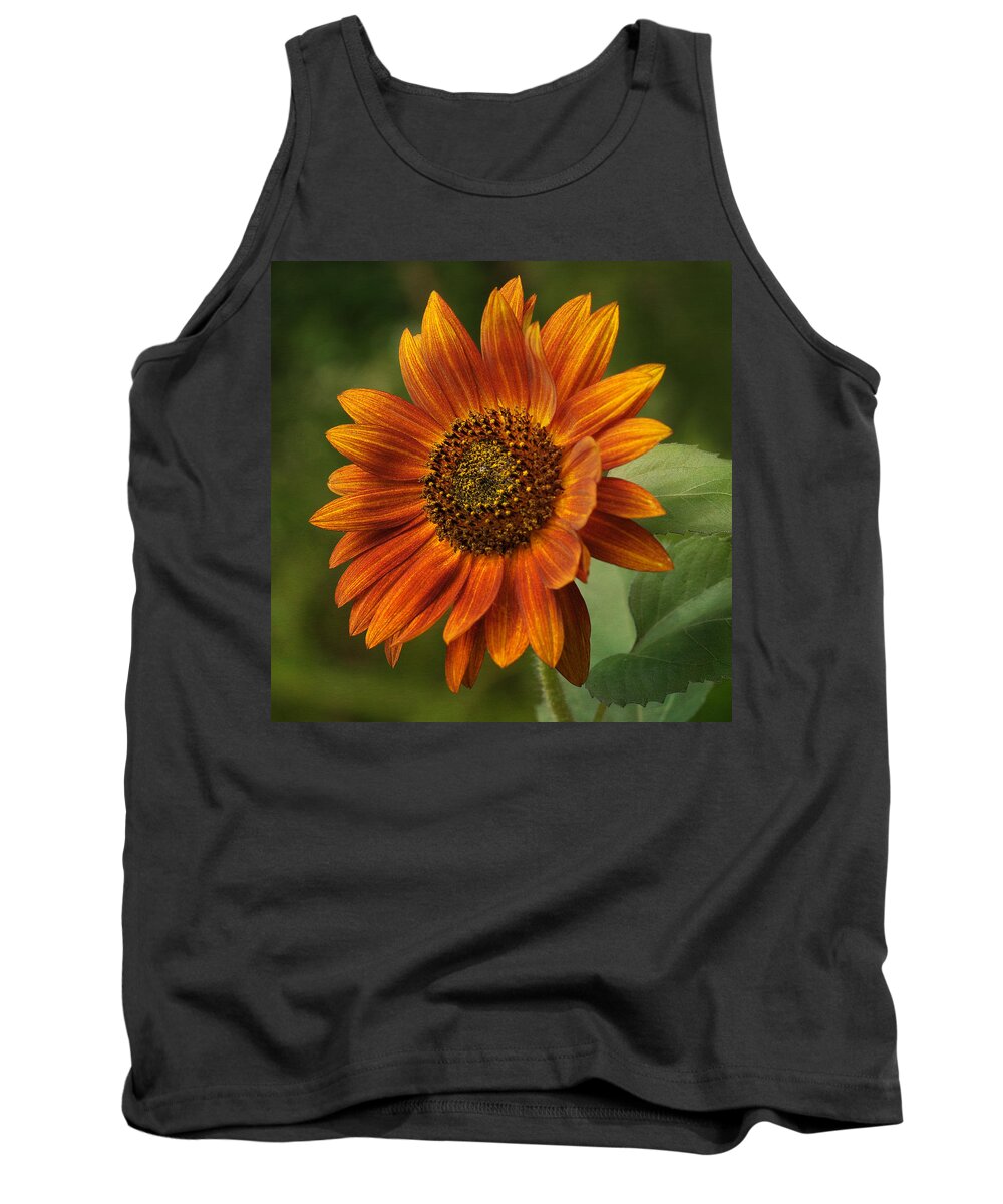 Sunflower Tank Top featuring the photograph Autumn Sunflower by Liz Mackney