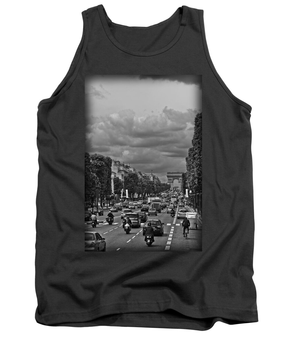 Champ Elysees Tank Top featuring the photograph Avenue des Champs Elysees by Maj Seda