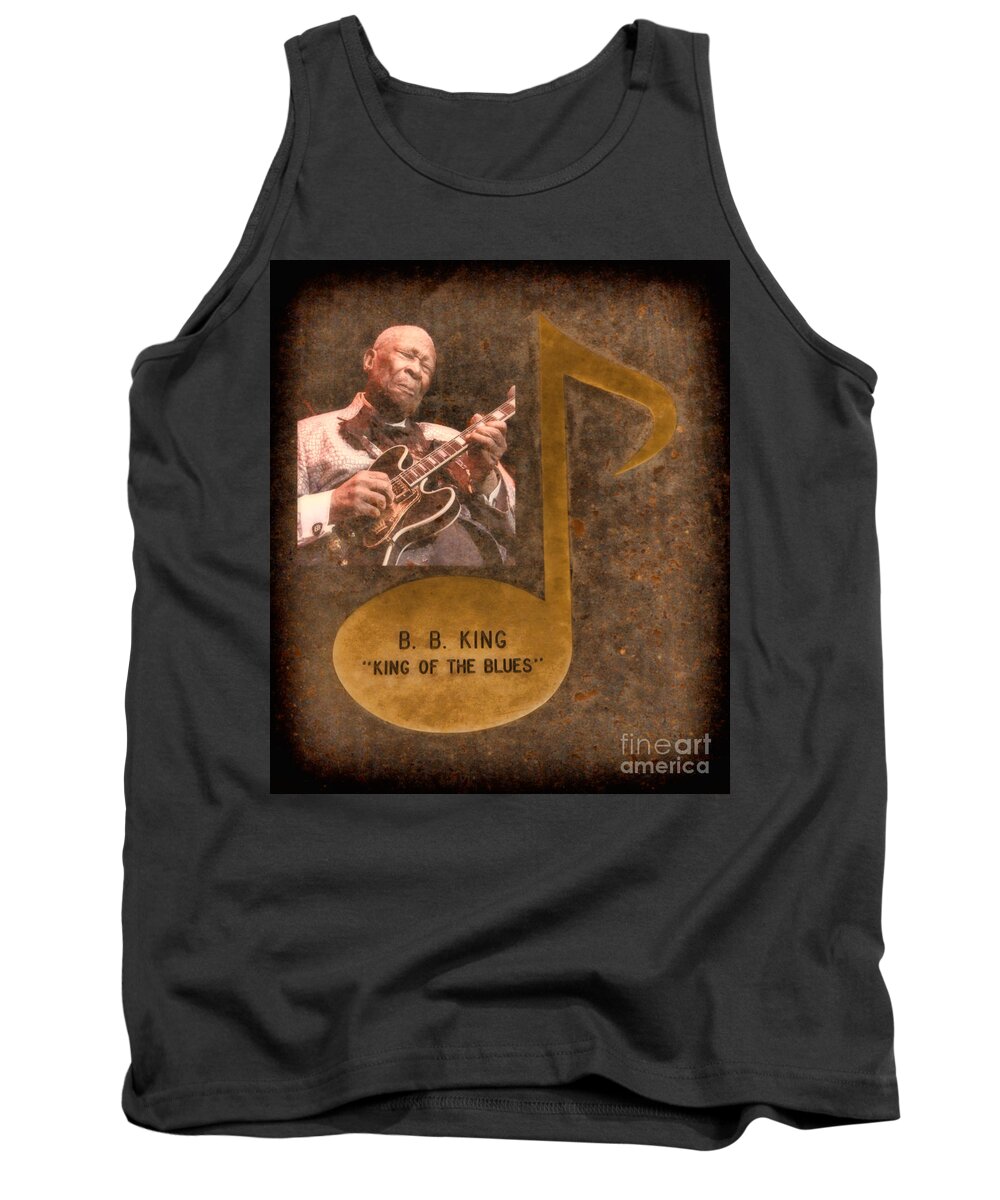 Jazz Tank Top featuring the photograph BB King Note by Donna Greene